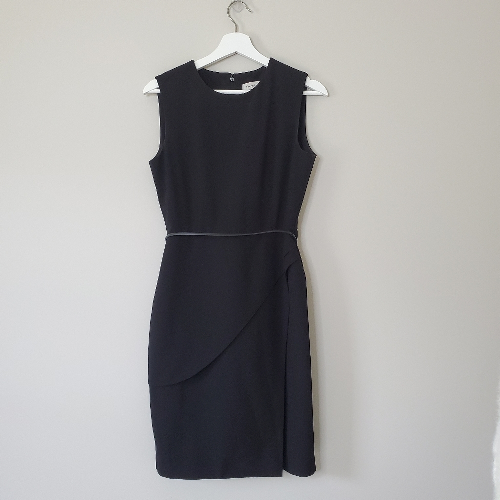 Calvin Klein Black Sheath Dress **** not with Belt Size 6